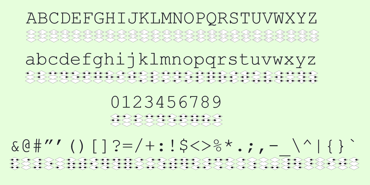 Beispiel einer Stack Braille-Schriftart #4